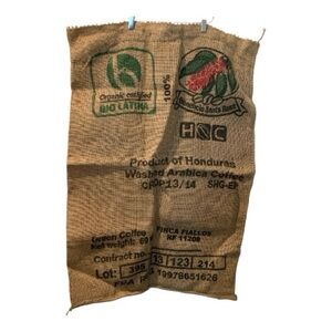 Natural Jute Burlap Organic Coffee Bean Bag Sack Honduras Large